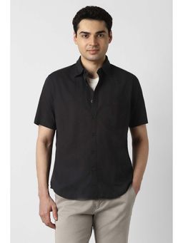 Peter England - Black Slim Fit Half Sleeves Formal Shirt