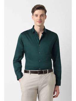 Peter England - Green Regular Fit Full Sleeves Formal Shirt