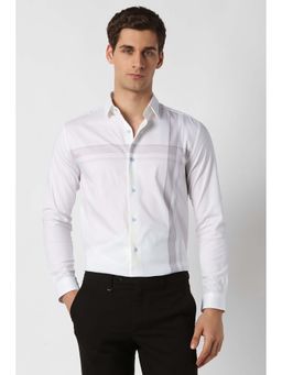 Peter England - White Slim Fit Full Sleeves Formal Shirt