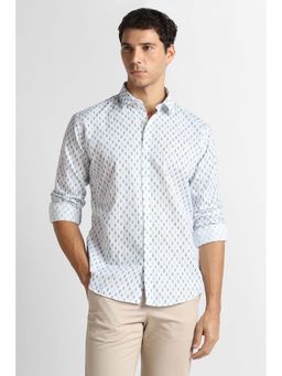 Van Heusen - White Print Full Sleeves Shirt