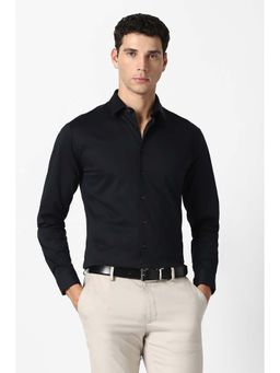 Van Heusen - Black Solid Full Sleeves Formal Shirt