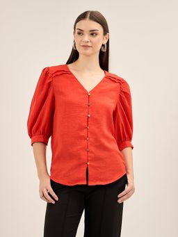 SALT Attire - Red Button Down Top