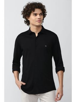 Peter England - Men Black Athletic Fit Formal Shirt
