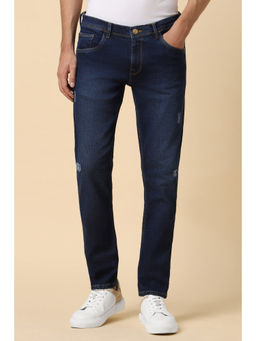 Allen Solly - Men Navy Blue Skinny Fit Light Wash Jeans