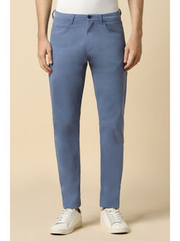 Allen Solly - Men Blue Slim Fit Solid Casual Trousers