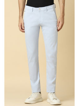 Allen Solly - Men Light Blue Ultra Slim Fit Solid Casual Trousers
