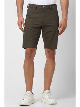 Van Heusen - Men Brown Printed Casual Shorts