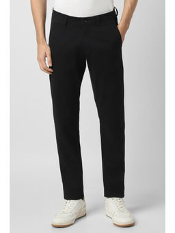 Van Heusen - Men Black Solid Slim Fit Chinos