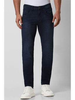 Van Heusen - Men Navy Blue Dark Wash Skinny Fit Jeans