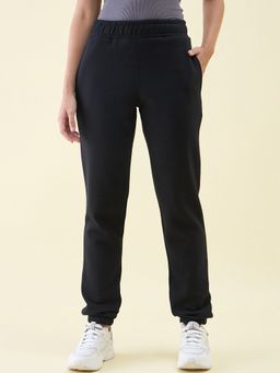 98 Degree North - Women Black Cotton Solid Joggers