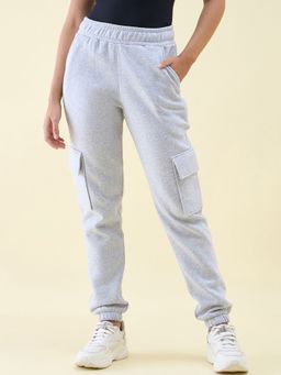 98 Degree North - Grey Women Cotton Solid Joggers