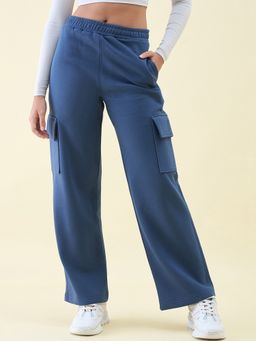 98 Degree North - Indigo Women Cotton Solid Trackpant