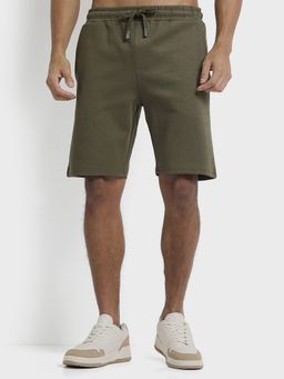 Ben Sherman - Men Olive Solid Shorts