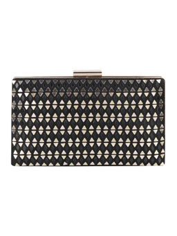 Mochi - Black Floral Cotton Clutch