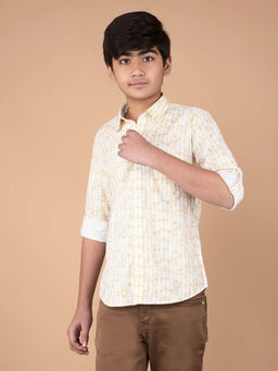 CRIMSOUNE CLUB - Boy Yellow Floral Print Shirt