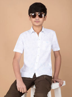 CRIMSOUNE CLUB - Boy White Printed Shirt