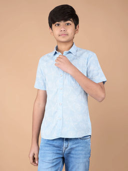 CRIMSOUNE CLUB - Boy Blue Printed Shirt