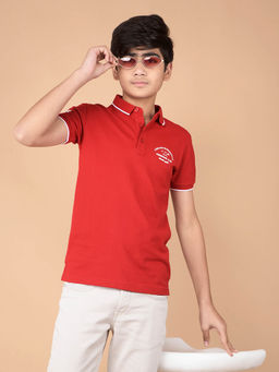 CRIMSOUNE CLUB - Boy Red Polo T-Shirt