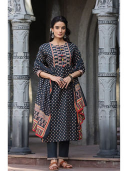 Autumnlane - Gunjan Swish Printed Cotton Kurta with Pant and Dupatta (Set of 3)