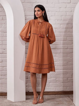 Autumnlane - Avanti Fawn Cotton Knee Length Dress