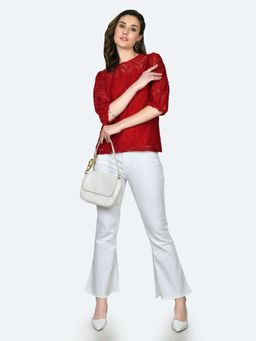 Zink London - Womens Red Solid Top