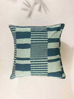 Freedom Tree - Salaka Cotton Duck Blue Cushion Cover - 24 X 24 Inches