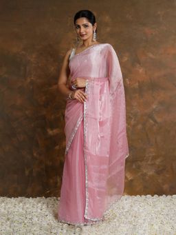 Teejh - Orchid Whisper Tissue Saree Without Blouse