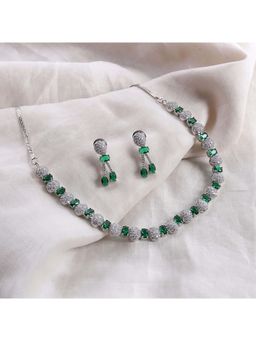 Bubber Jewels - Irisa Green Coloured Necklace Set