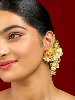 Teejh - Aaranya Gold Antique Gold Earrings