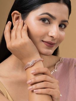 Teejh - Madhavi Mirage Cz Stones Rose Gold Bracelet