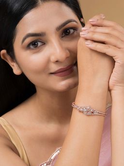Teejh - Madhunika Mirage Cz Stones Rose Gold Bracelet