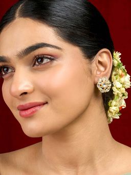 Teejh - Varnika Polki Gold Earrings