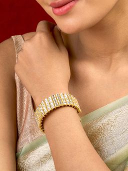 Teejh - Kaarvi Square Stone Gold Bracelet