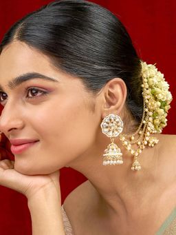 Teejh - Sumana Gold Polki Kanchain Earrings