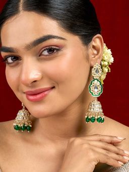 Teejh - Seher Green Gold Earrings