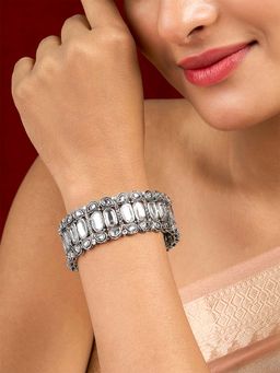 Teejh - Kusumini Intricate Silver Bracelet