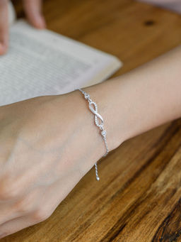 Shaya by CaratLane - Infinite Possibilities Bracelet in Rhodium Plated 925 Silver