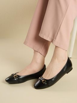 Inc.5 - Women Black Casual Solid Narrow Toe Flat Loafers