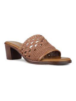Inc.5 - Women Tan Party Solid Open Toe Block Heels