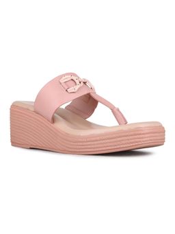 Inc.5 - Women Pink Party Solid Square Toe Wedges