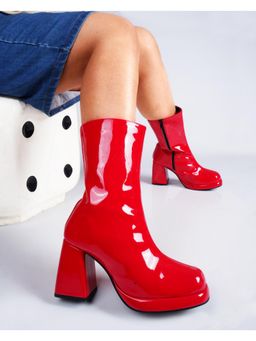 The White Pole - Red Trendy Casual Boots for Women