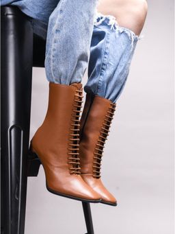 The White Pole - Tan Trendy Casual Boots for Women