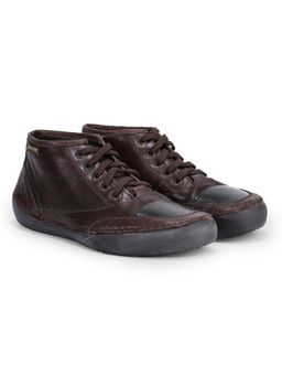 WOODLAND - Brown Mid Top Sneakers for Men