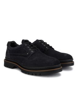 WOODS - Navy Blue Suede Lace-Ups Sneakers for Men