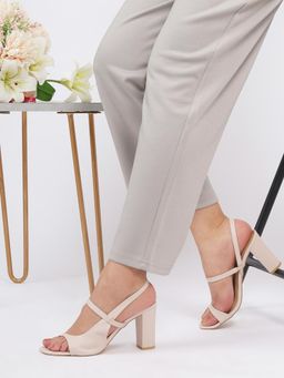 T.ELEVEN - Nyra Women High Attitude Block Off White Sandal Heels