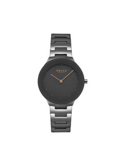 Obaku - Spejl Lille Ash Quartz Grey Round Dial Women Watch - V290LXUUSU