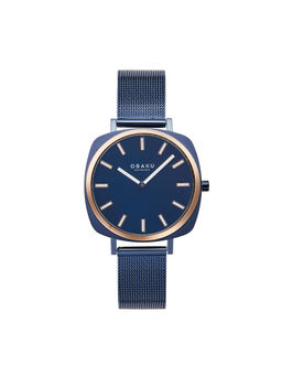 Obaku - Punkter Lille Ocean Quartz Blue Round Dial Women Watch - V296LXSLML
