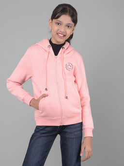 CRIMSOUNE CLUB - Girls Pink Hooded Sweatshirt