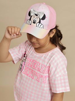Kidsville - Official Pink Minnie Graphic Printed Baseball Cap (7-12 Years)