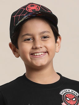 Kidsville - Official Black Marvel Comics Spiderman Baseball Cap (7-12 Years)